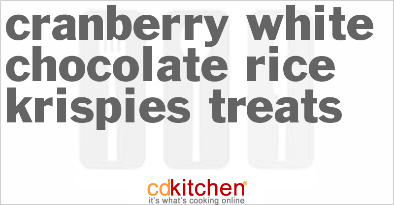 Cranberry White Chocolate Rice Krispies Treats - CDKitchen.com
