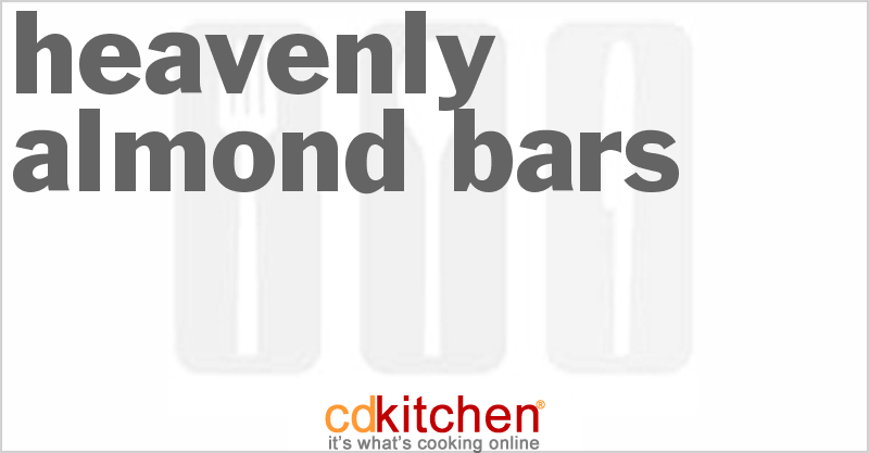 Heavenly Almond Bars - CDKitchen.com