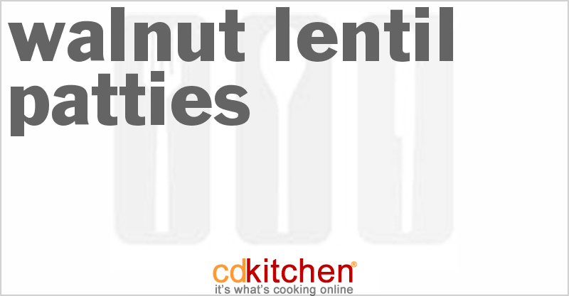 Walnut Lentil Patties - CDKitchen.com