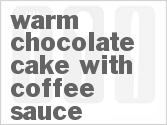 recipe for warm chocolate cake with coffee sauce