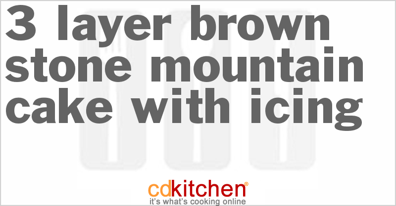 3 Layer Brown Stone Mountain Cake With Icing - CDKitchen.com