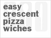 recipe for easy crescent pizza-wiches