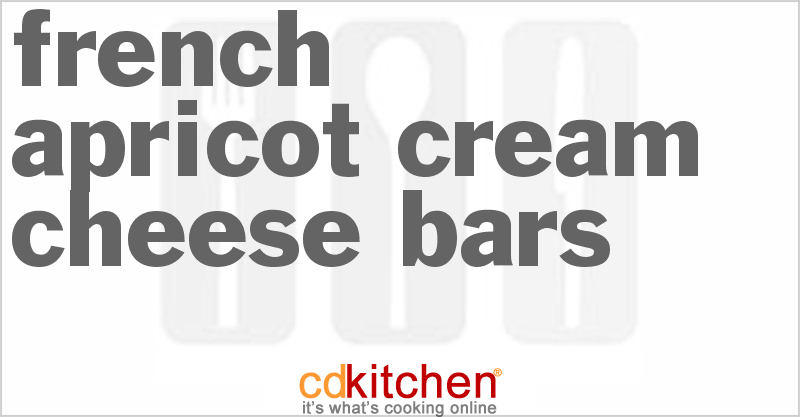 French Apricot Cream Cheese Bars - CDKitchen.com