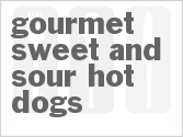 recipe for gourmet sweet and sour hot dogs