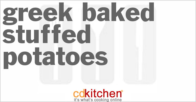 Greek Baked Stuffed Potatoes - CDKitchen.com
