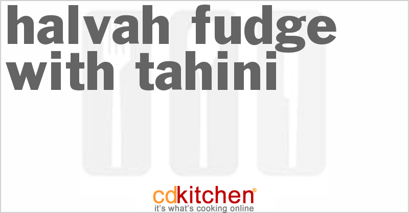 Halvah Fudge with Tahini - CDKitchen.com