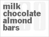 recipe for milk chocolate almond bars
