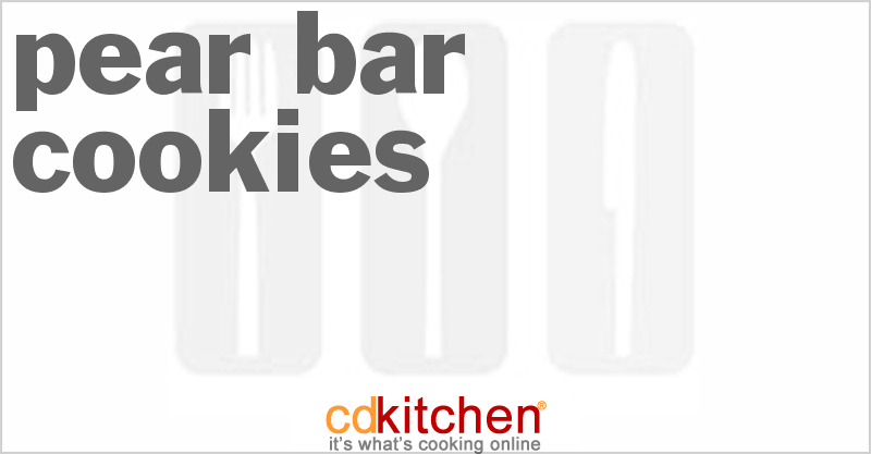 Pear Bar Cookies - CDKitchen.com