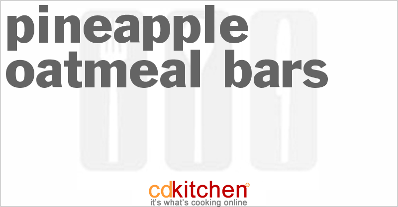 Pineapple Oatmeal Bars - CDKitchen.com