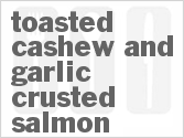 recipe for toasted cashew and garlic-crusted salmon