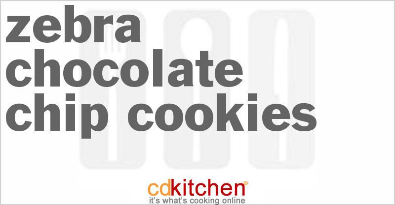 Zebra Chocolate Chip Cookies - CDKitchen.com
