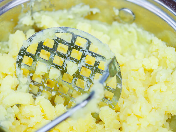 Mashing the potatoes