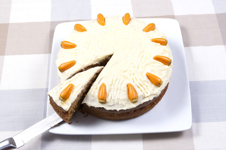 sliced cake
